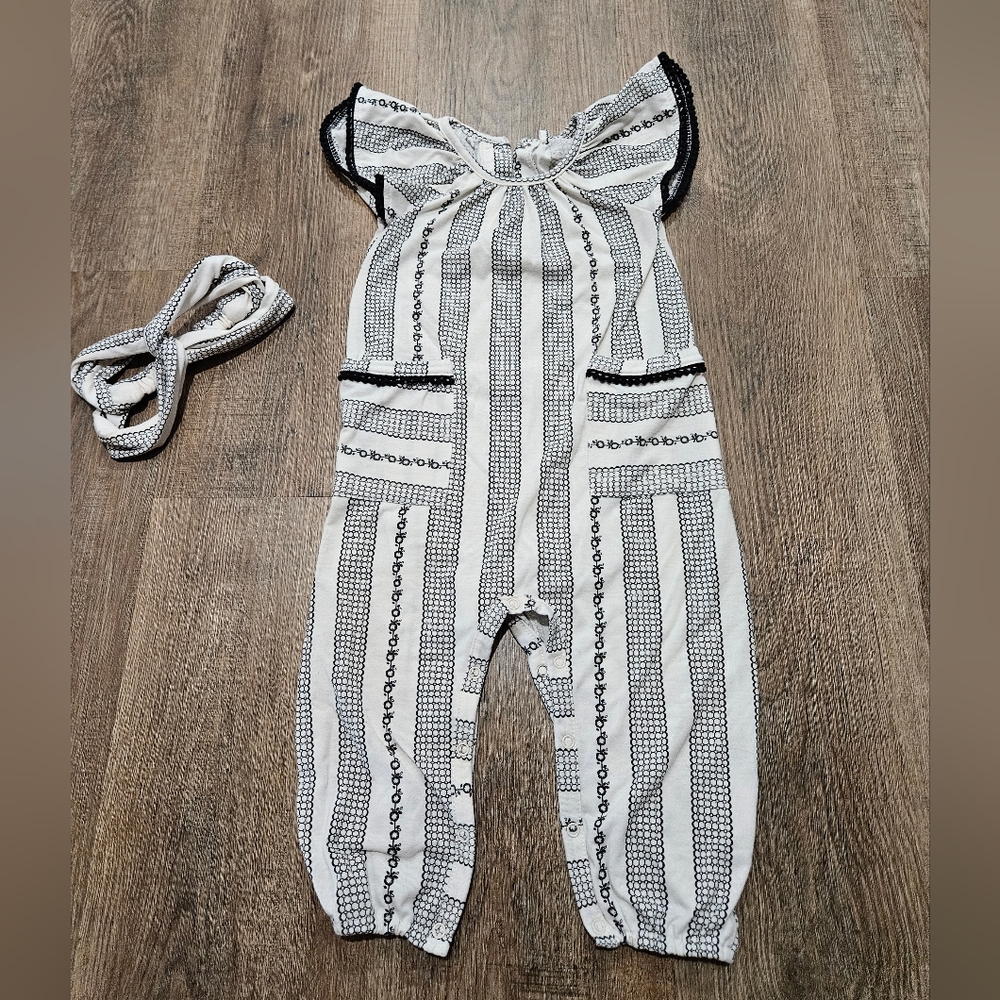 Jessica Simpson Jumpsuit and Bow Set, 18 month